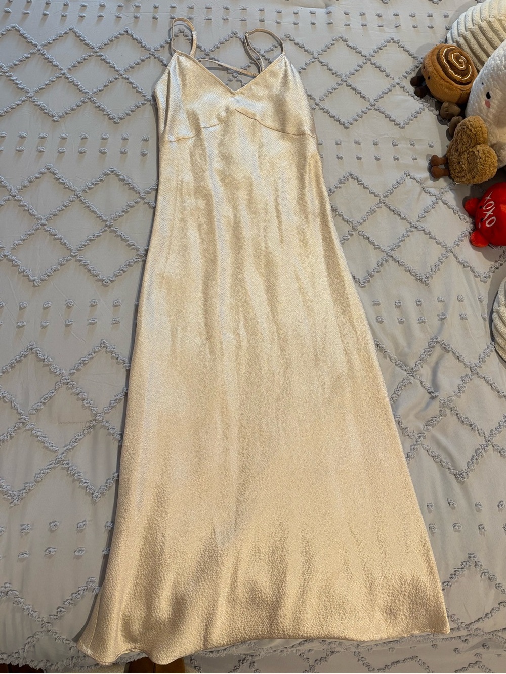 Free People Cream Textured Dress